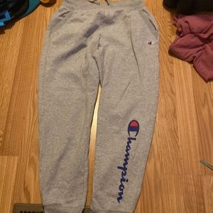 Gray champion sweat pants